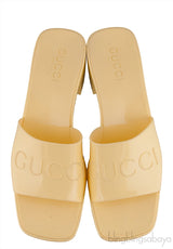 Yellow Rubber Slide Sandals