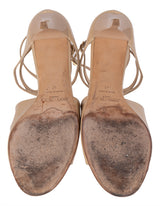 Jimmy Choo Beige Azia Strappy Leather Heels 41