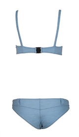 Lisa Marie Fernandez Blue Denim Bikini Set