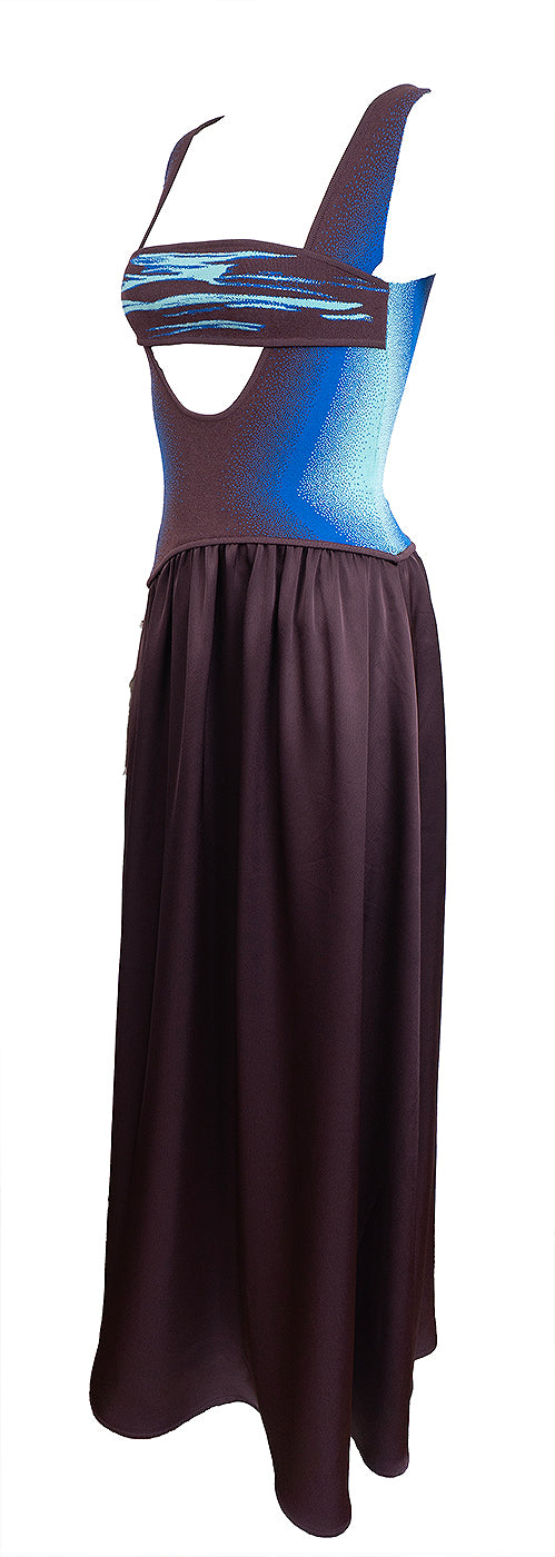 PH5 Jewel Reversible Mixed Media Maxi Dress S