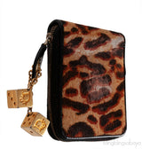 Dior Vintage Leopard Ponyhair Gambler Wallet