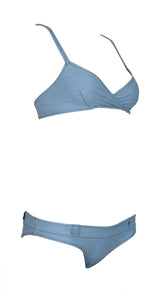 Lisa Marie Fernandez Blue Denim Bikini Set
