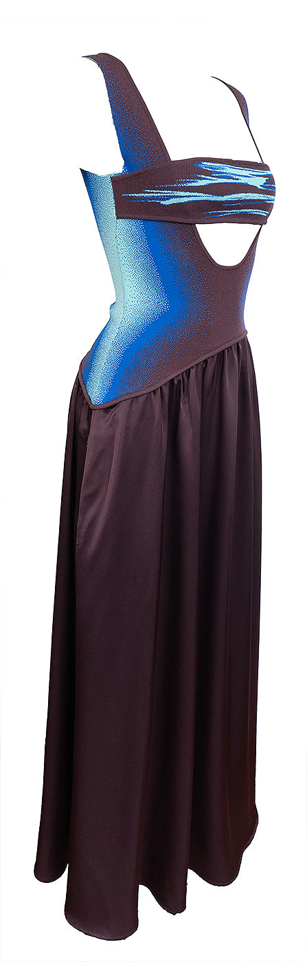 PH5 Jewel Reversible Mixed Media Maxi Dress S