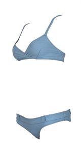 Lisa Marie Fernandez Blue Denim Bikini Set