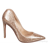 ALEXANDER MCQUEEN Gold Glitter Heart Pumps