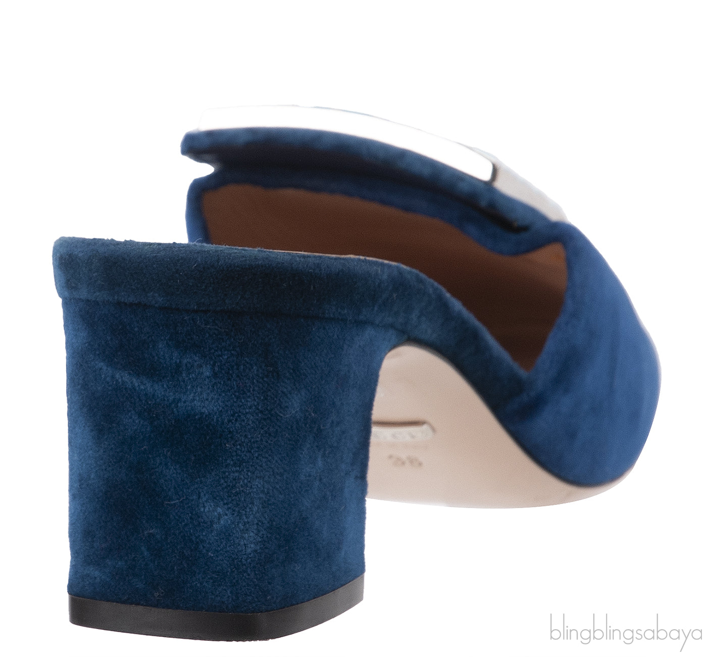 Gucci Blue Velvet G Crystal Madelyn Mules