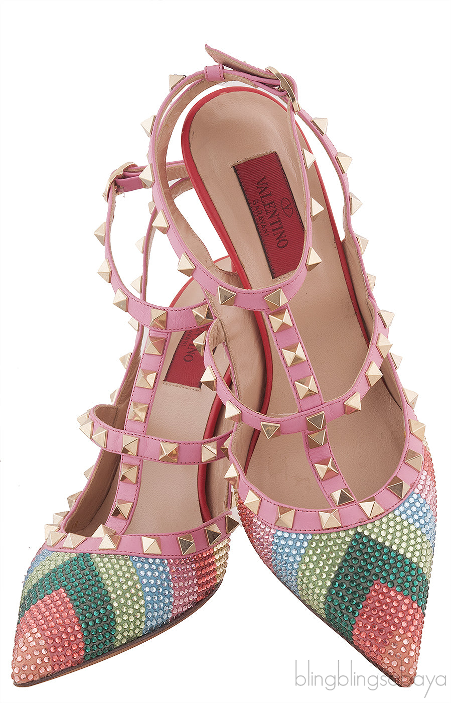 Chevron Crystal Rockstud Pump