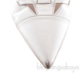 Silver Slingback Flat Sandals