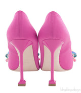 Fuchsia Crystal Vamp Heels