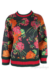 Floral Print Embellished Sweatshirt
