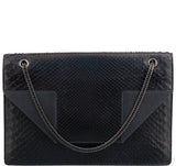 Betty So Black Python Shoulder Bag