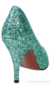 Green Dorothy Glitter Pumps