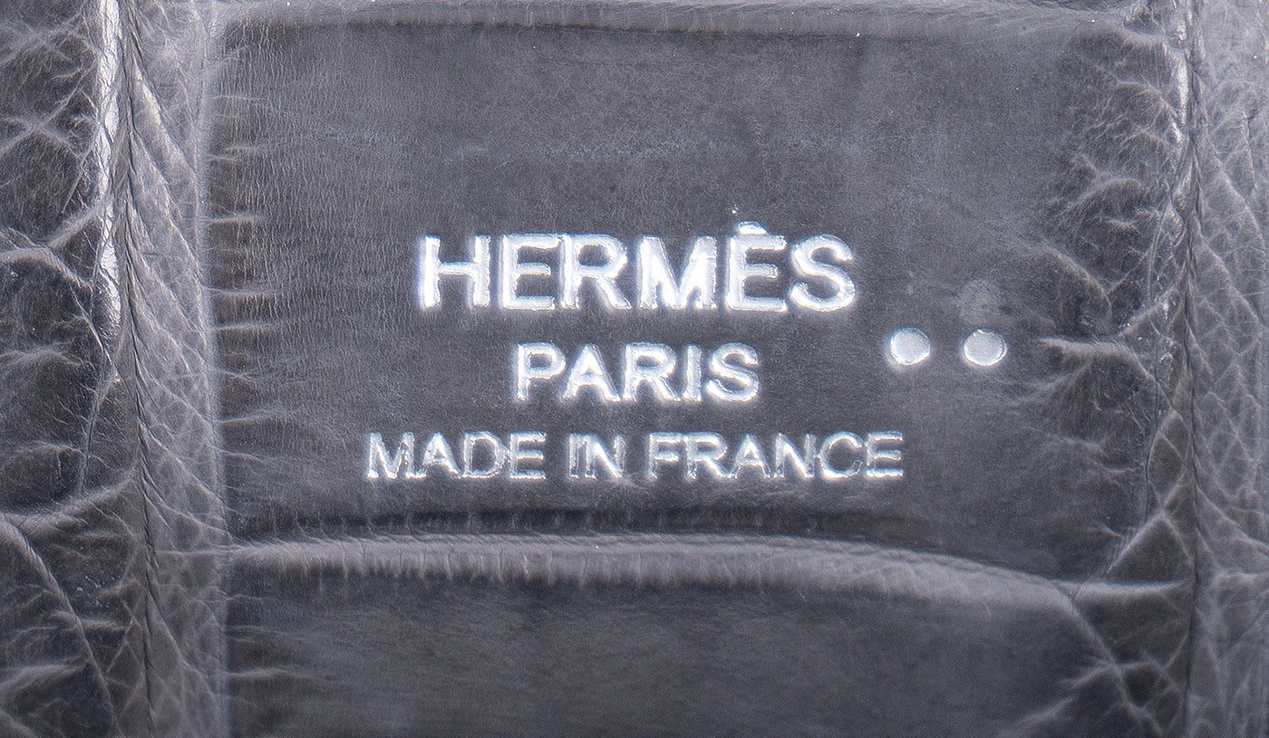 Hermes Kelly Cut Matte Grey Niloticus Crocodile PHW