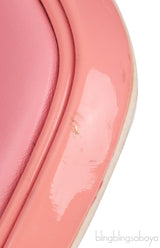 Peach Buckle Leather Mule