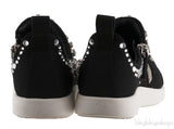 Gemma Crystal Black Sneaker