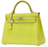 Kelly 32 Bi-color Lime Epsom Retourne
