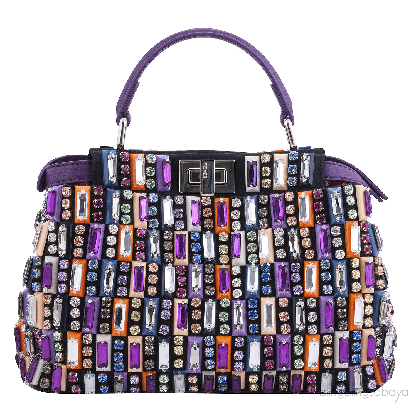 Peekaboo Mini Jeweled Satchel Bag