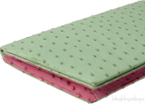 Laykh Apple Green & Pink Ostrich Trapezoid Clutch