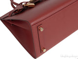 Birkin 25 Sellier Rouge Epsom GHW