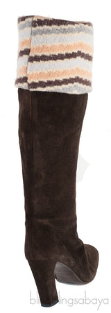 Suede Leather Boots Brown