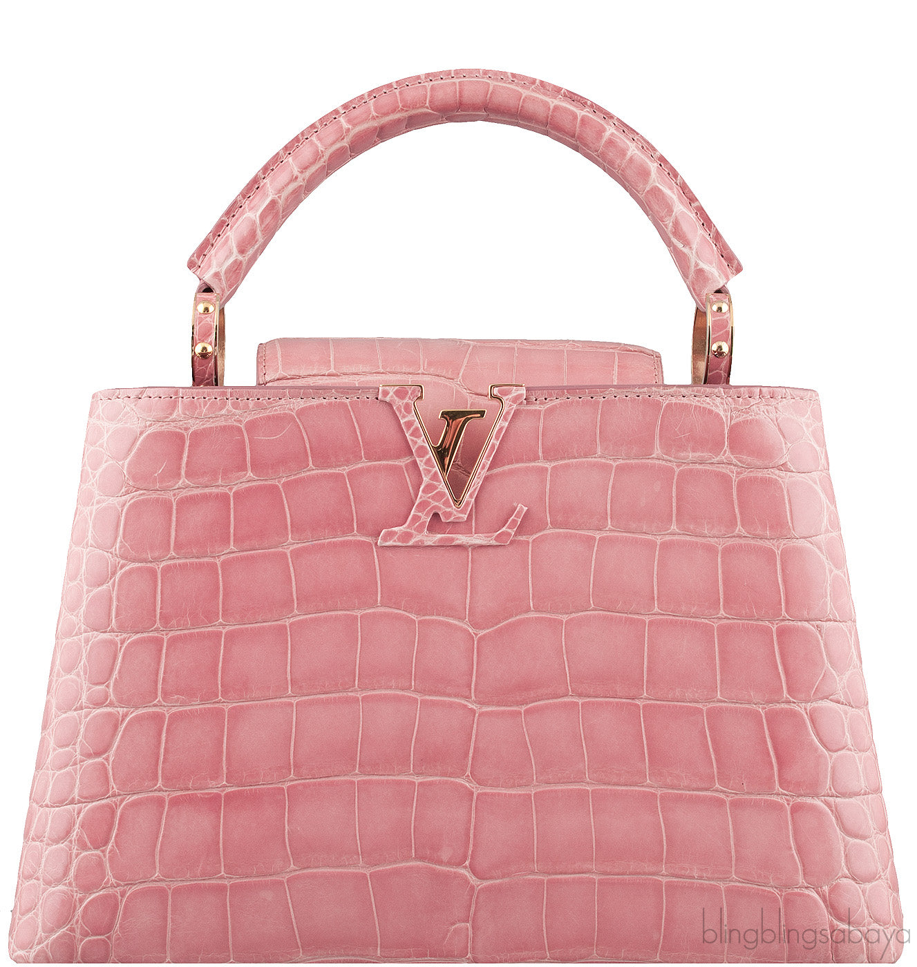 Capucines Vieux Rose Crocodile BB
