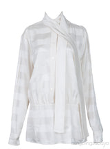 Satin Stripe Ivory Shirt