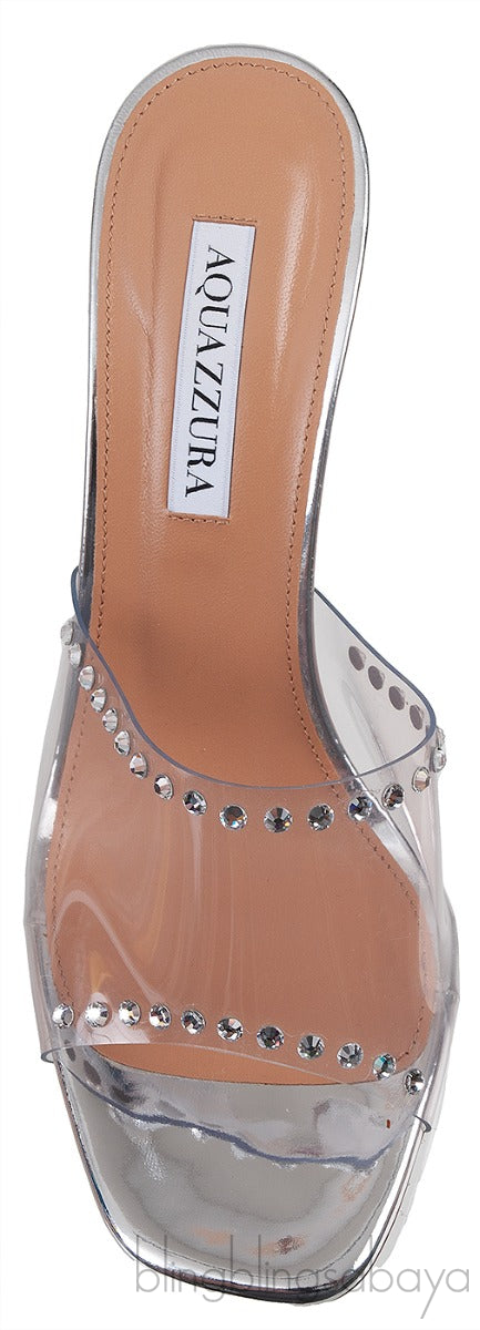 Aquazzura PVC Secrets 95mm Mules 38