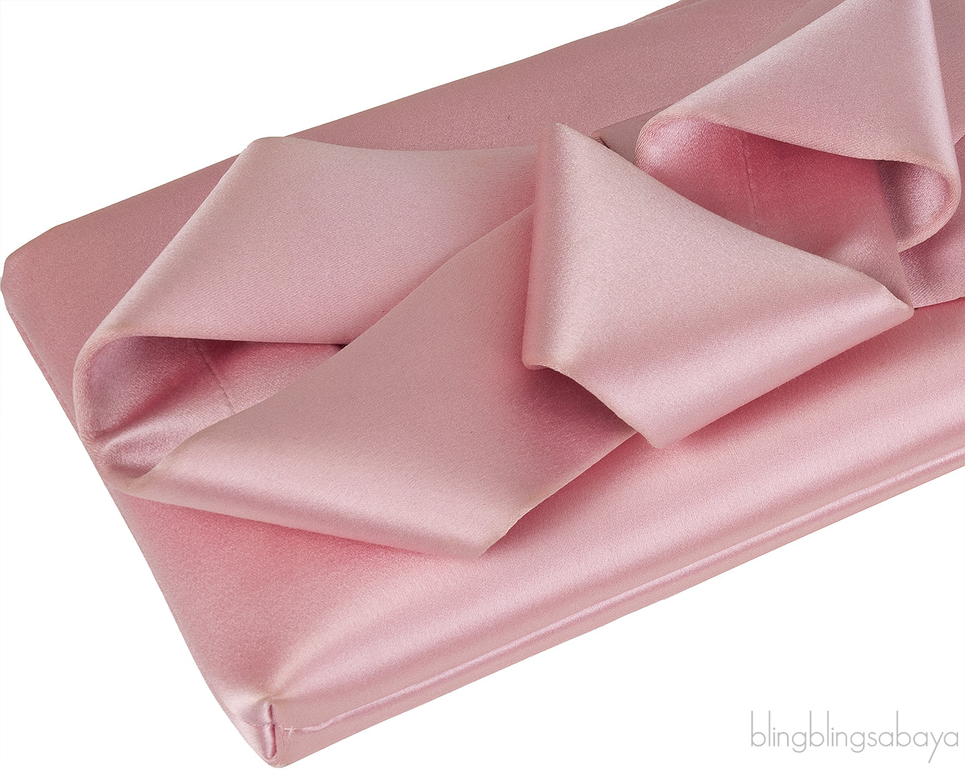 Pink Silk Bow Evening Clutch Bag