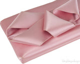 Pink Silk Bow Evening Clutch Bag