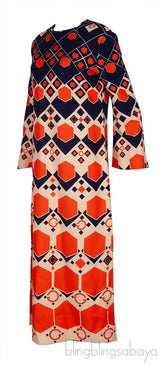 Printed Silk & Wool Cady Maxi Dress