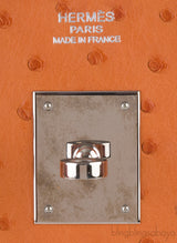 Birkin 30 Tangerine Ostrich PHW