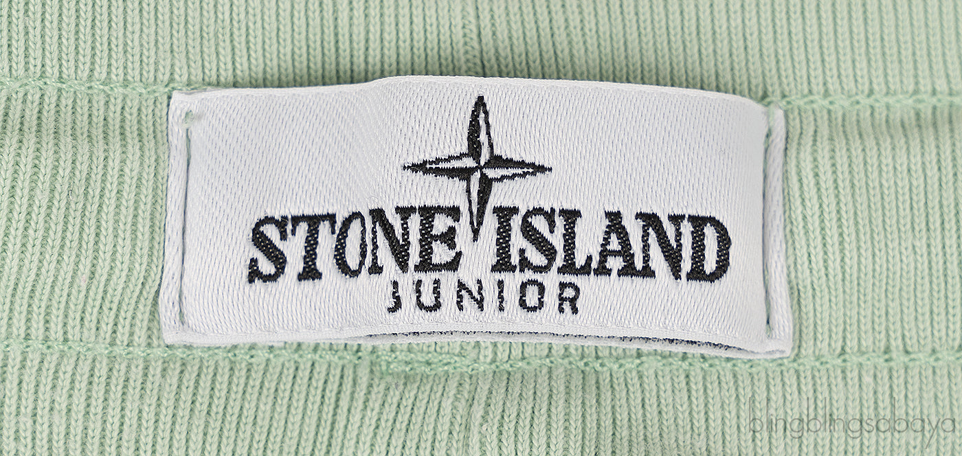 Stone Island Junior Green Stripe Printed Kids Short 14