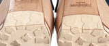Yves Saint Laurent Blue Leather & Wood Heels Tribute
