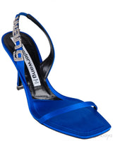 Ivy Crystal Logo Satin Sandals