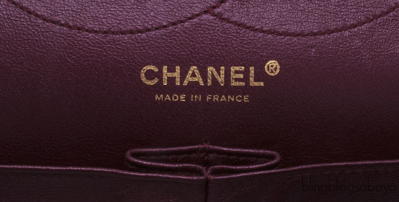 2.55 Reissue Metallic Burgundy Flap