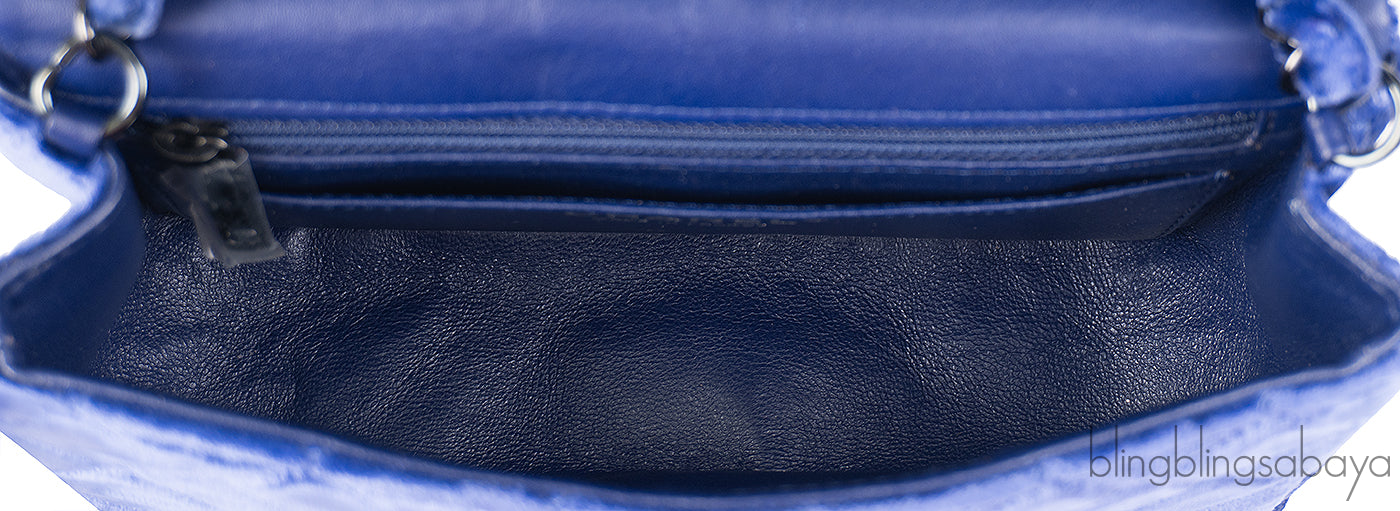 Chanel Velvet blue Mini Flap Bag