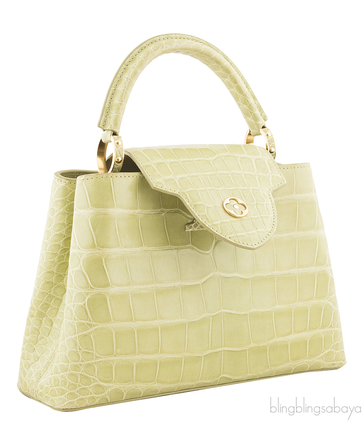 Capucine Crocodile Vert  d\'eau BB