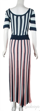 Striped Stretch Knitted Dress