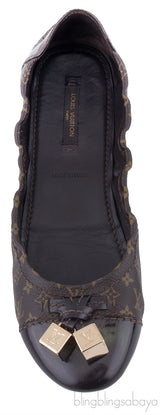 Brown Monogram Ballet Flat