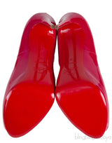 Raspberry Patent Peep Toe Heels