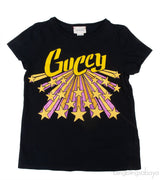 Black Star Print Kids T-shirt
