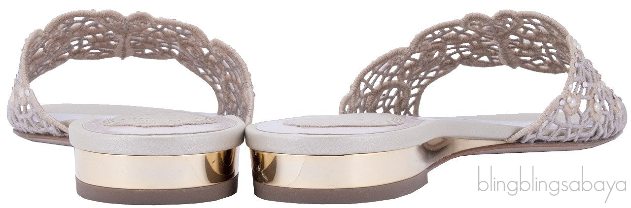 Crochet Slip-on Flat Sandals
