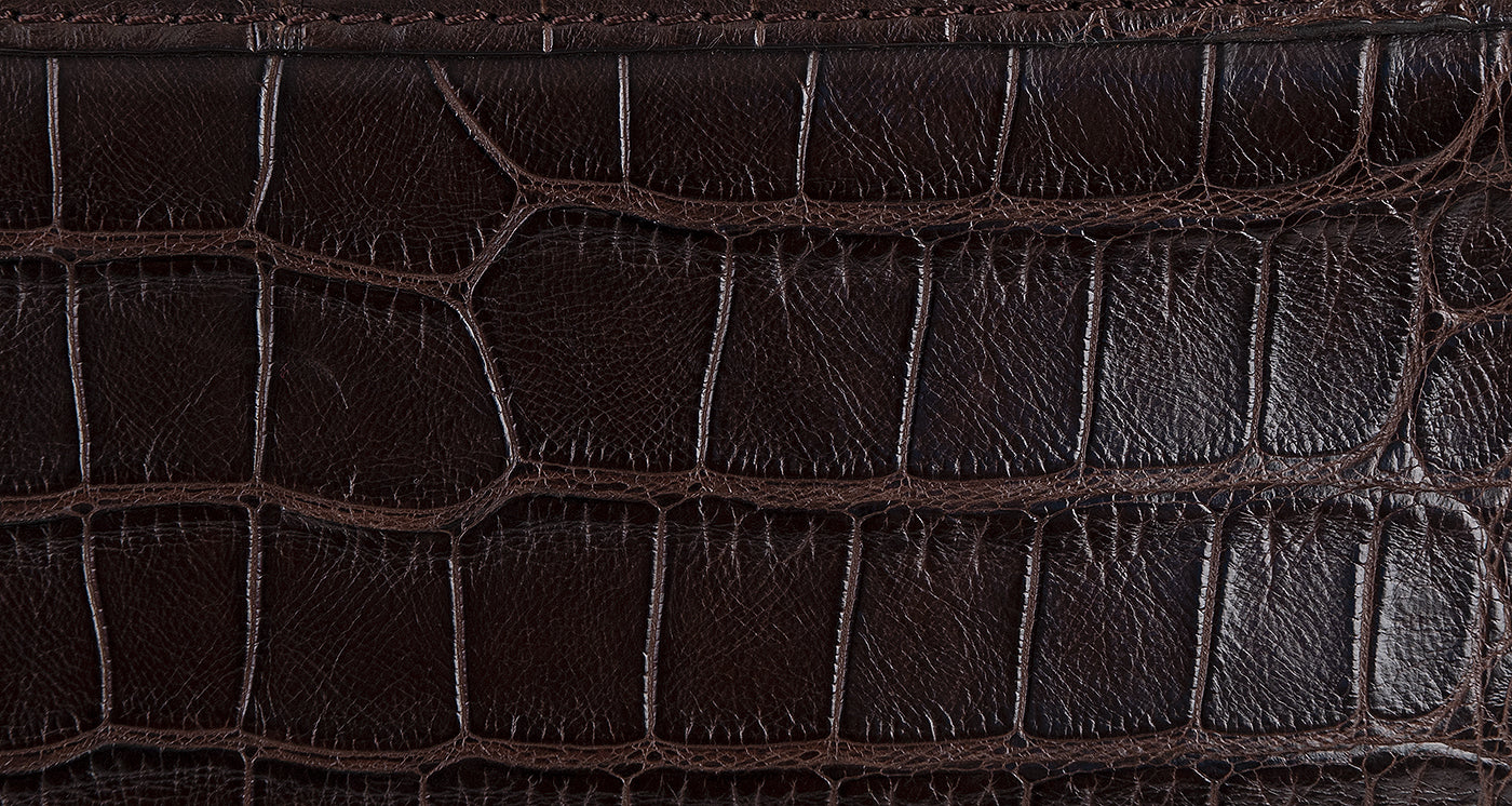 Brown Crocodile Shoulder Bag