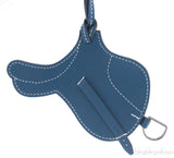 Blue Denim Saddle Charm