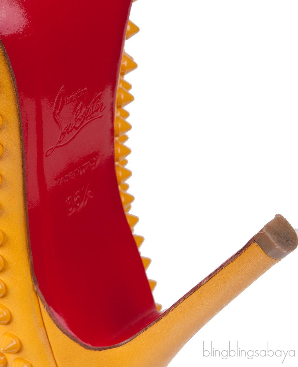 Pigalle Spikes Yellow Pump