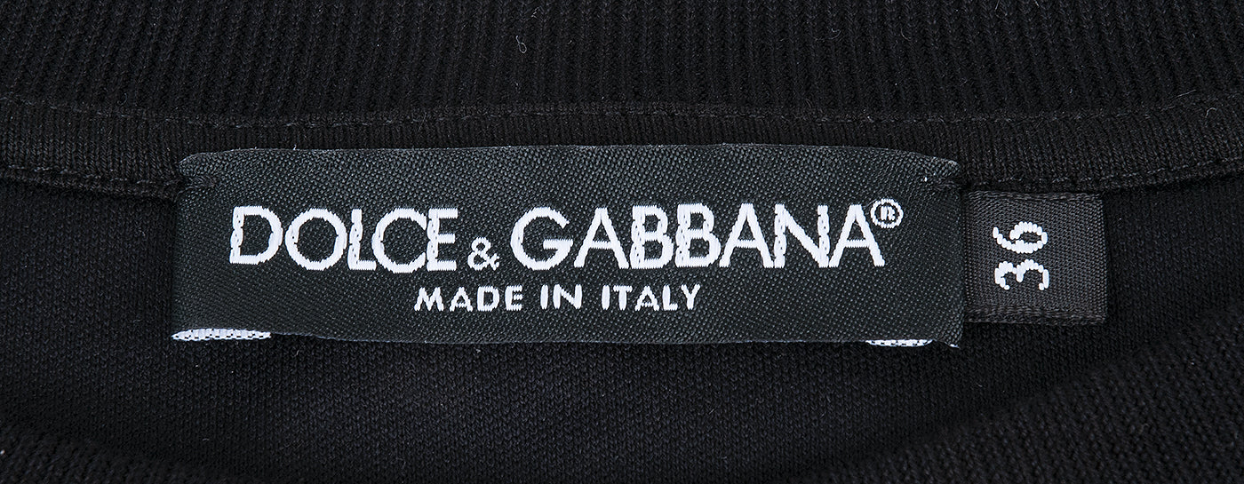Dolce & Gabbana Black Kids Crop Top