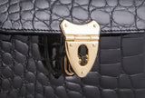 Edge Hexagon Crocodile Bag