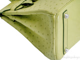Birkin 30 Ostrich Vert Anis*