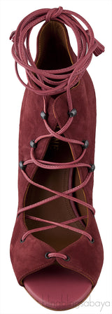 Suede Lace Up Heels