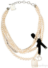 Multi Strand Faux Pearl Choker